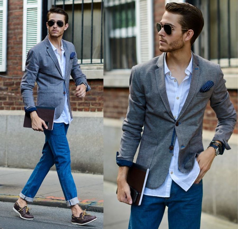 10 cách phối áo vest nam với quần jean đầy sức hút, cá tính, hợp mốt |  