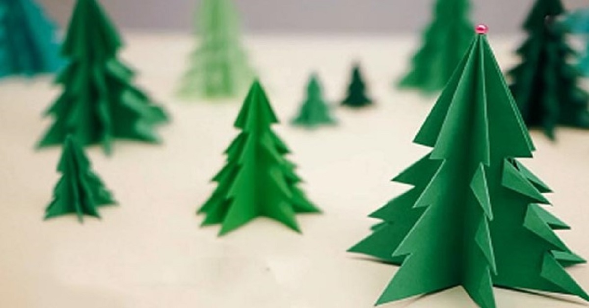 5 cách làm cây thông Noel từ giấy độc đáo
