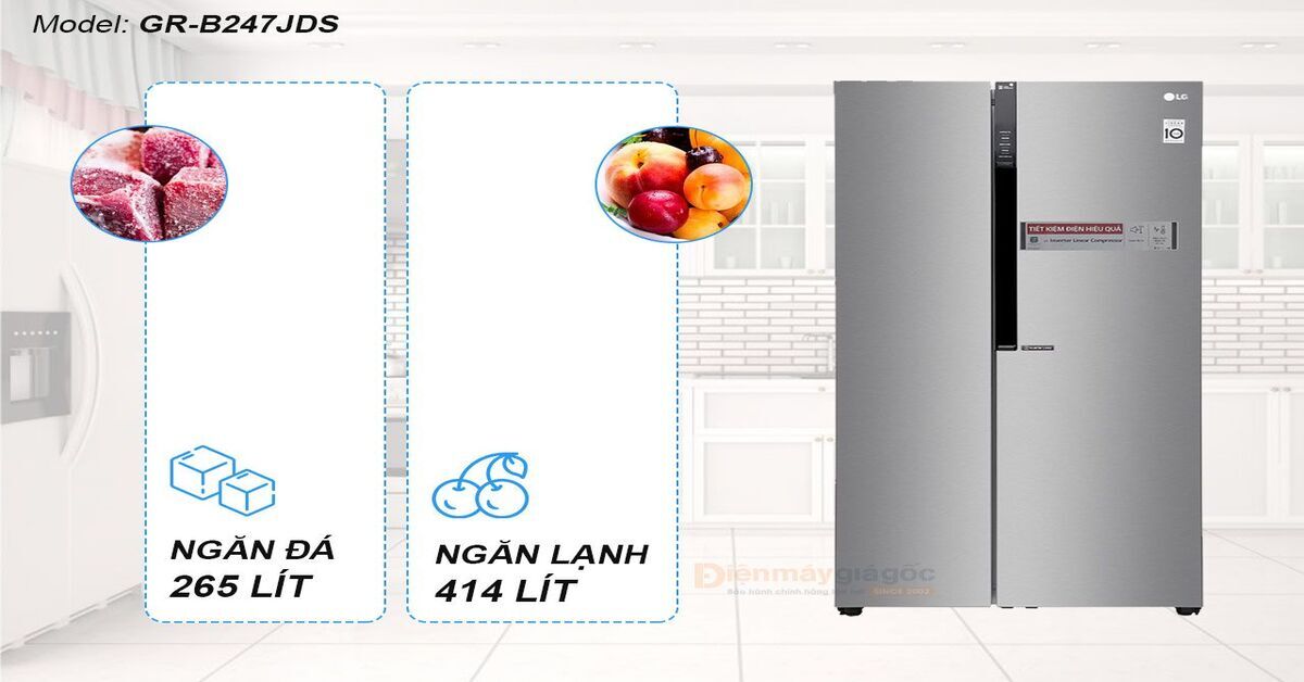 Đánh giá tủ lạnh LG GR-B247JDS và kinh nghiệm chọn mua chuẩn