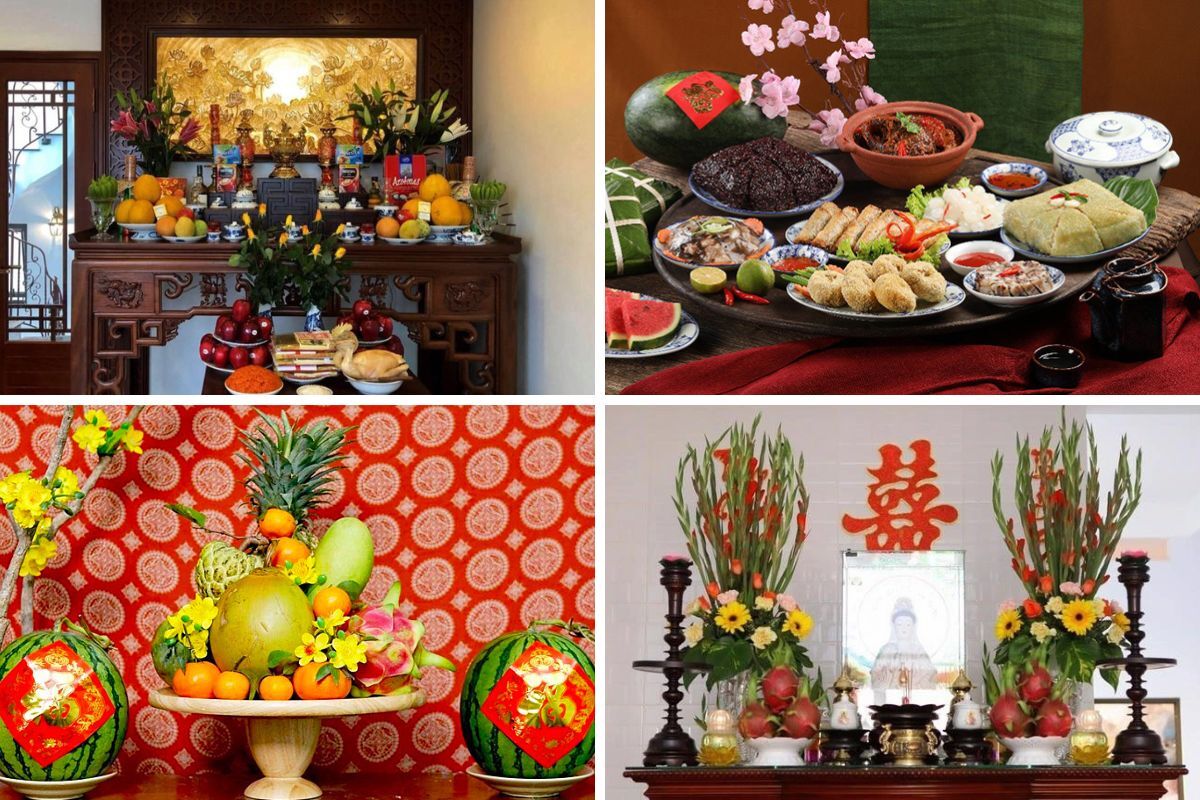 Hướng dẫn cách trang trí bàn thờ ngày Tết đẹp, đầy đủ và đơn giản ...