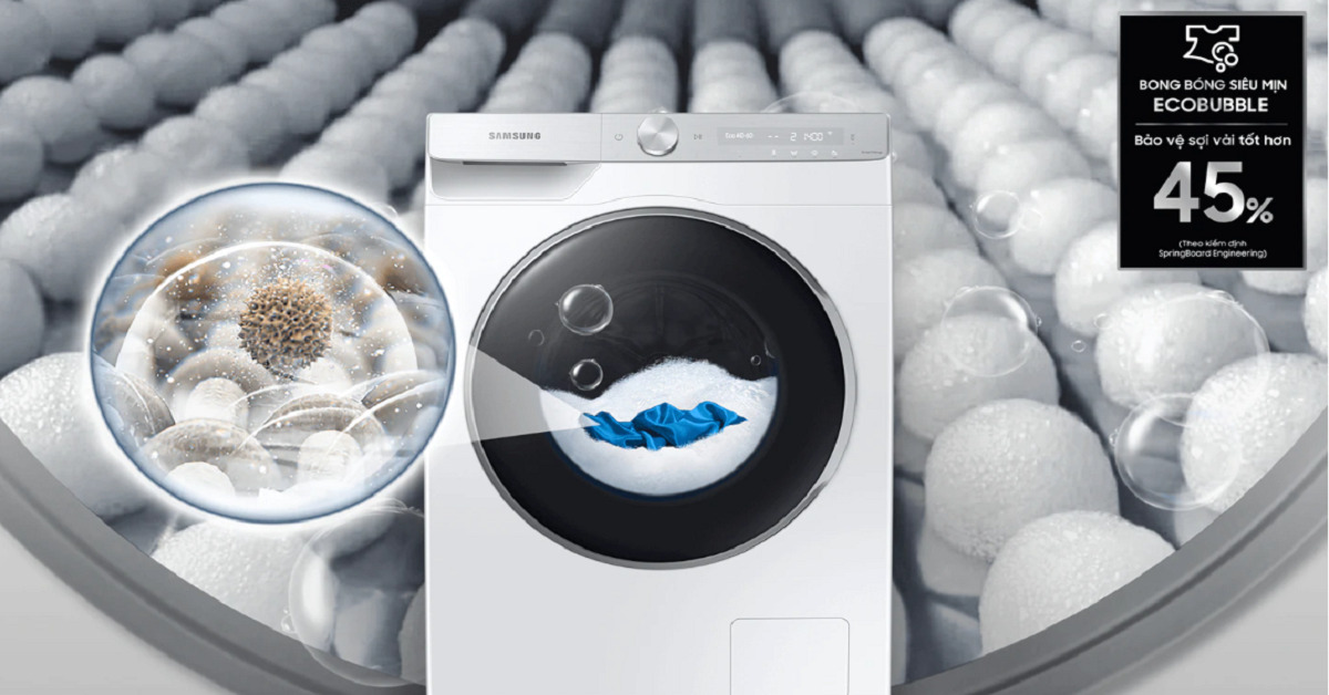 Máy giặt Samsung Ecobubble 10kg (WW10TA046AE) mới 2022, giá rẻ