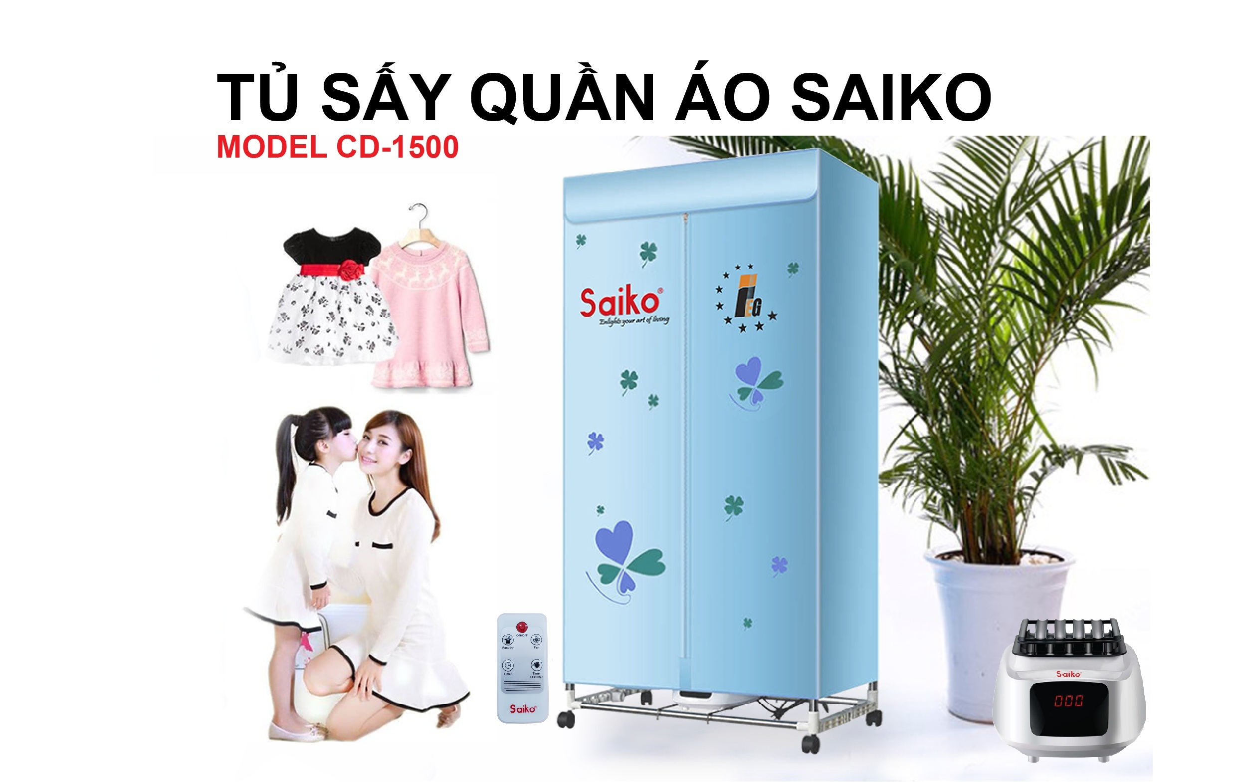 Máy sấy quần áo Saiko có tốt không, giá bao nhiêu, cách lắp sử dụng