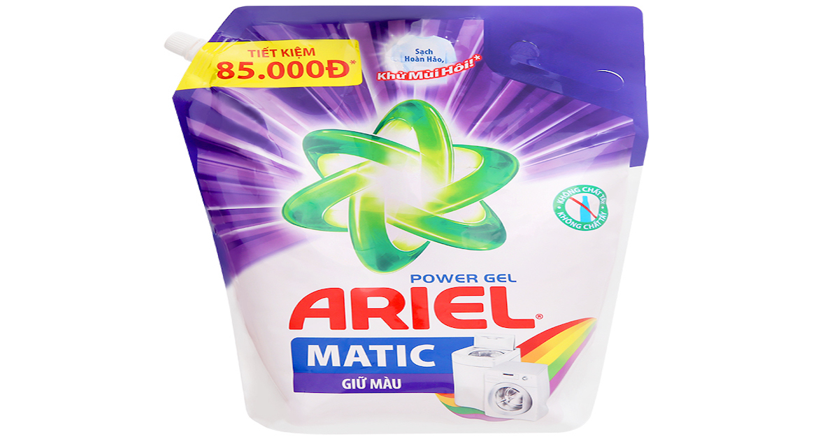 Nước giặt Ariel Matic giữ màu túi 3.25kg có tốt không?