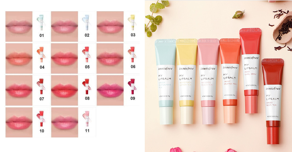 Review 11 màu son dưỡng Innisfree My Lip Balm cho môi phái đẹp xinh như sao Hàn