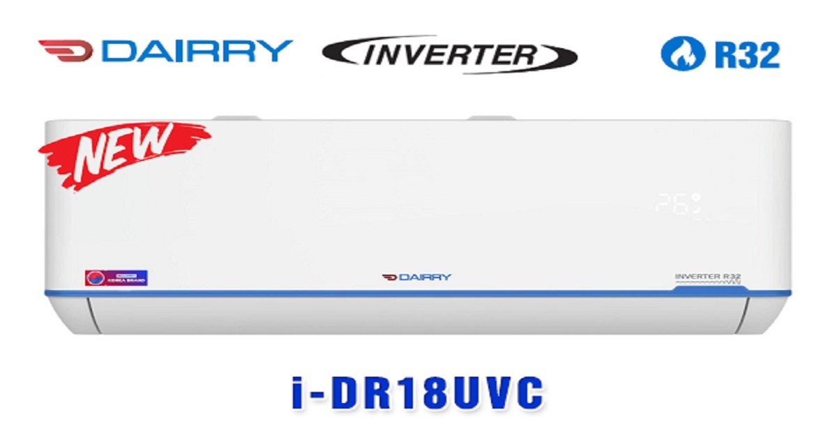 Review điều hòa Dairry 18000 BTU 1 chiều Inverter i-DR18UVC gas R-32