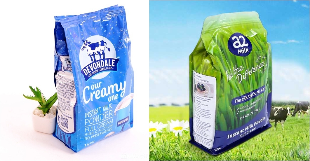 So sánh sữa bột nguyên kem Devondale và sữa bột nguyên kem a2