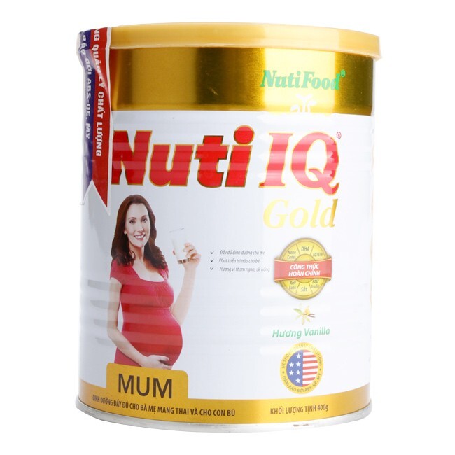 So sánh Sữa bột Nuti IQ Mum Gold 400g và Sữa Anmum chocolate 400g