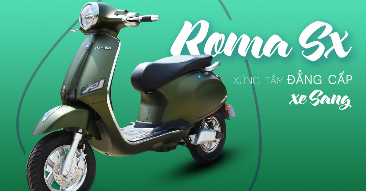 So sánh xe máy điện Vespa Roma SX và xe tay ga Roma SX 50cc