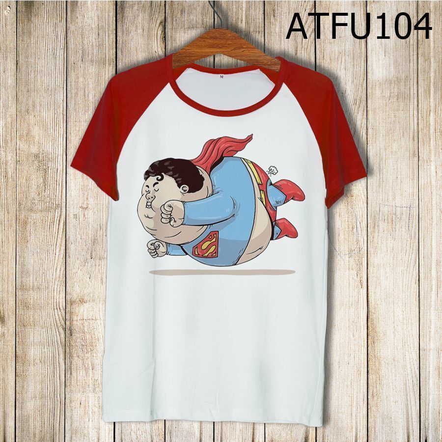 Áo thun tay màu Superman béo phì ATFU104