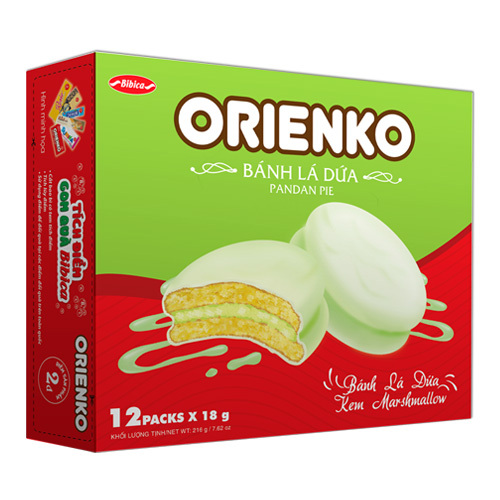 Bánh lá dứa Orienko 216g