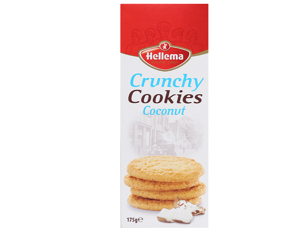 Bánh quy dừa Hellema Crunchy Cookies hộp 175g