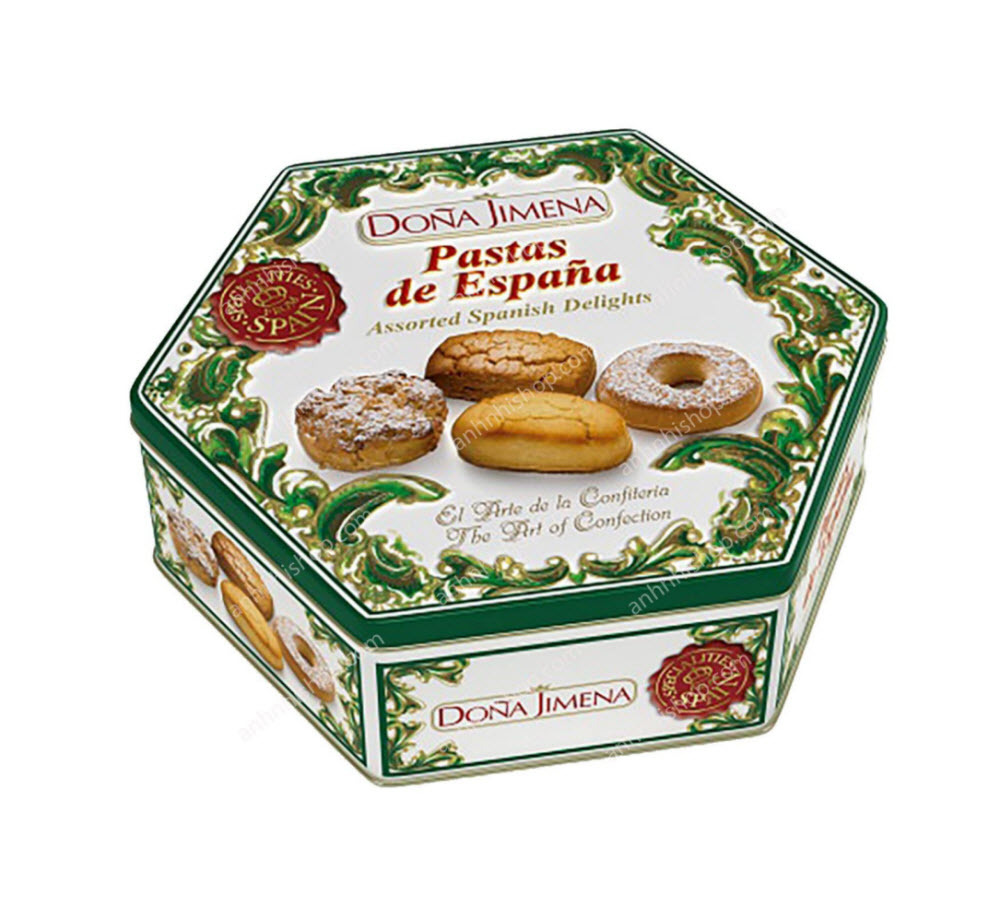 Bánh quy tổng hợp Dona Jimena – 300g hộp thiếc