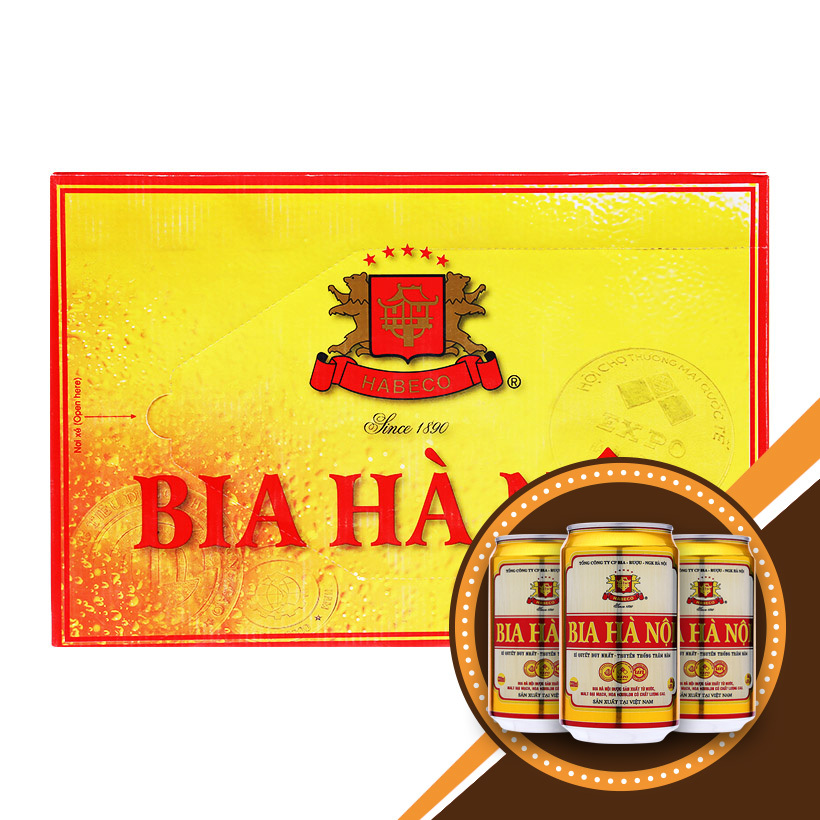 Nơi bán Bia Hà Nội Habeco thùng 24 lon x 330ml giá rẻ nhất tháng 07/2022
