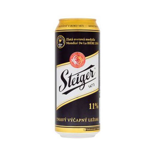Bia Steiger đen 11° – Dark Lager, lon 500ml