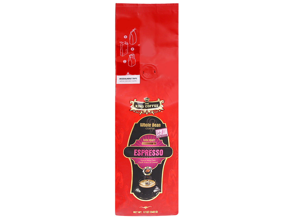 Cà phê nguyên hạt TNI King Coffee Espresso – 340g