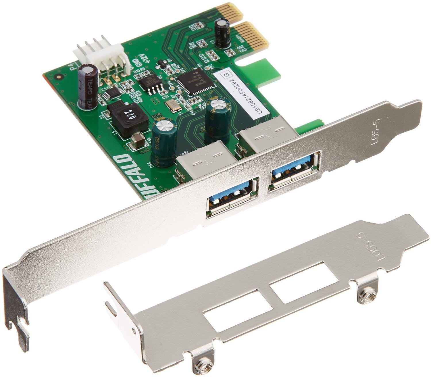 Card PCI-E 1X to USB 3.0 2Port Buffalo 2U3S2