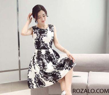 Đầm xòe thắt eo Rozalo RW8606WB