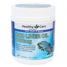 Dầu cá tuyết Healthy Care Cod Liver Oil 1000 mg, 200 viên