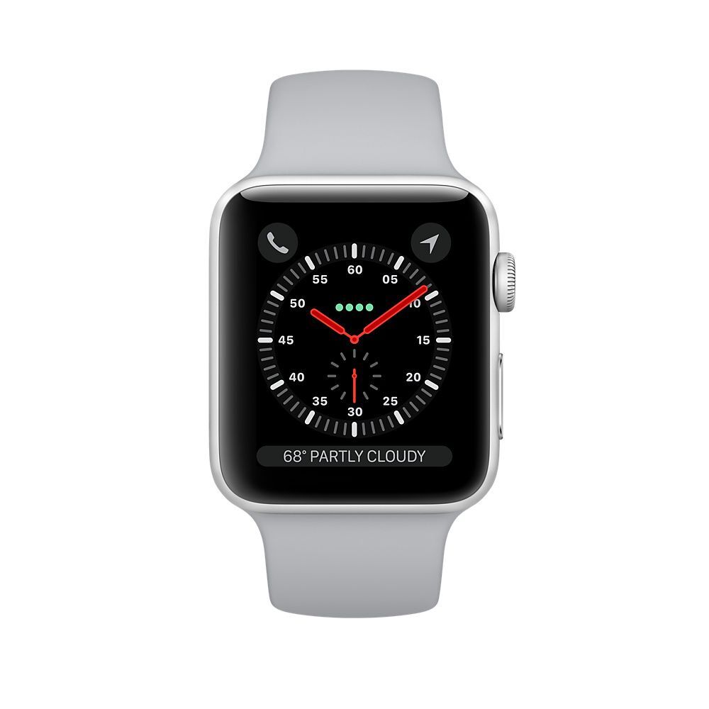Nơi bán Đồng hồ thông minh Apple Watch Series 3 - 38mm, GPS, viền nhôm dây  cao su giá rẻ nhất tháng 07/2022