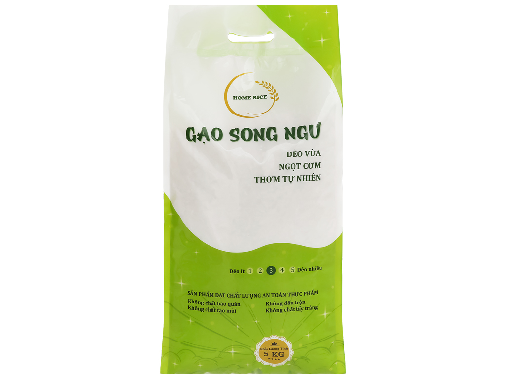 Gạo Home Rice Song Ngư túi 5kg - Websosanh