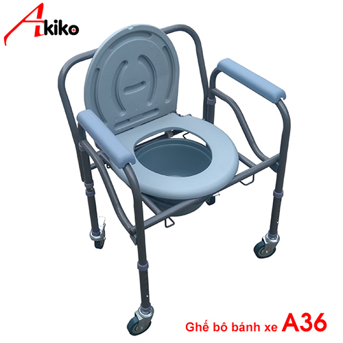 Ghế bô vệ sinh và tắm có bánh xe Akiko A36