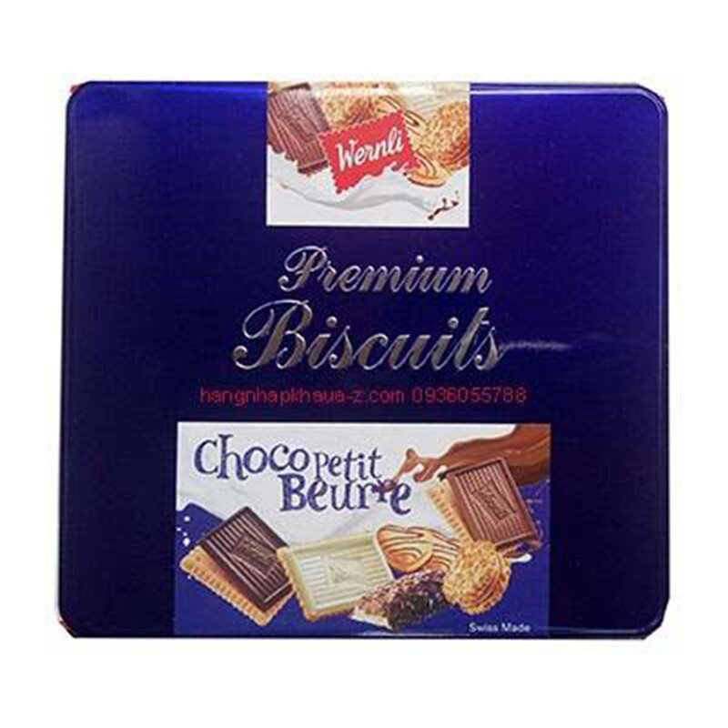 Hộp bánh Premium Biscuits Wernli Choco Petit Beurre 350g