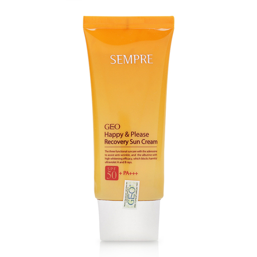 Kem chống nắng Geo Sempre Happy & Please Recovery Sun Cream SPF50+ PA+++ 100ml