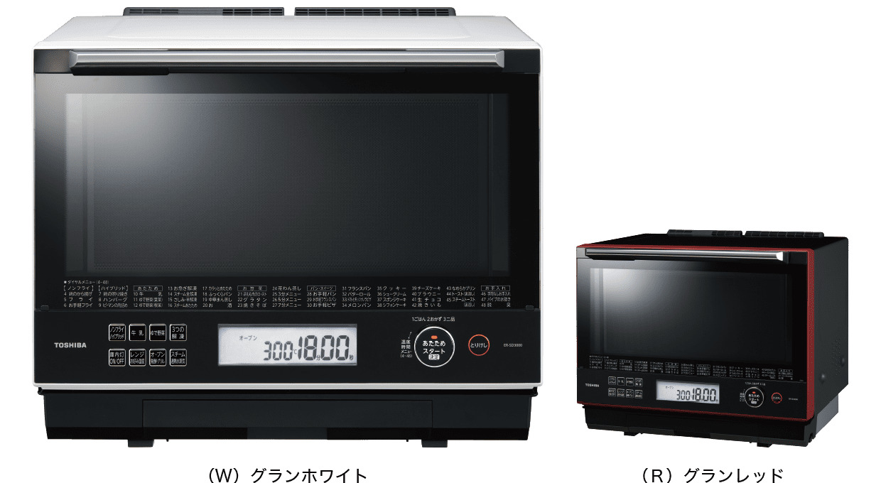 オーブンTOSHIBA ER-PD3000(R)  東芝　過熱水蒸気オーブンレンジ　赤