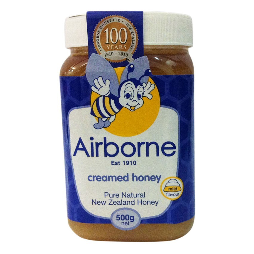 Mật ong kem Airborne Creamed Honey – hộp 500g