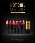Son thỏi mini TOO COOL FOR SCHOOL Hot Girl Lip Sticker