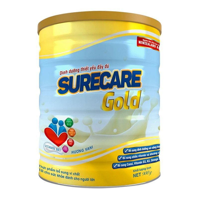 FREESHIP] Sữa Sure Care Canxi Gold 900g Tăng cường miễn dịch Giúp