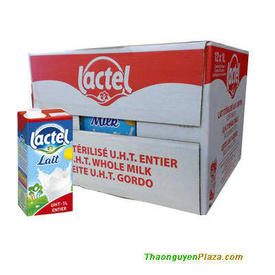 Sữa UHT Lactel nguyên kem hộp giấy thùng 12 hộp 1L