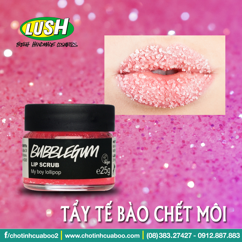 Tẩy tế bào chết môi Lush Bubble Gum Lip Scrub