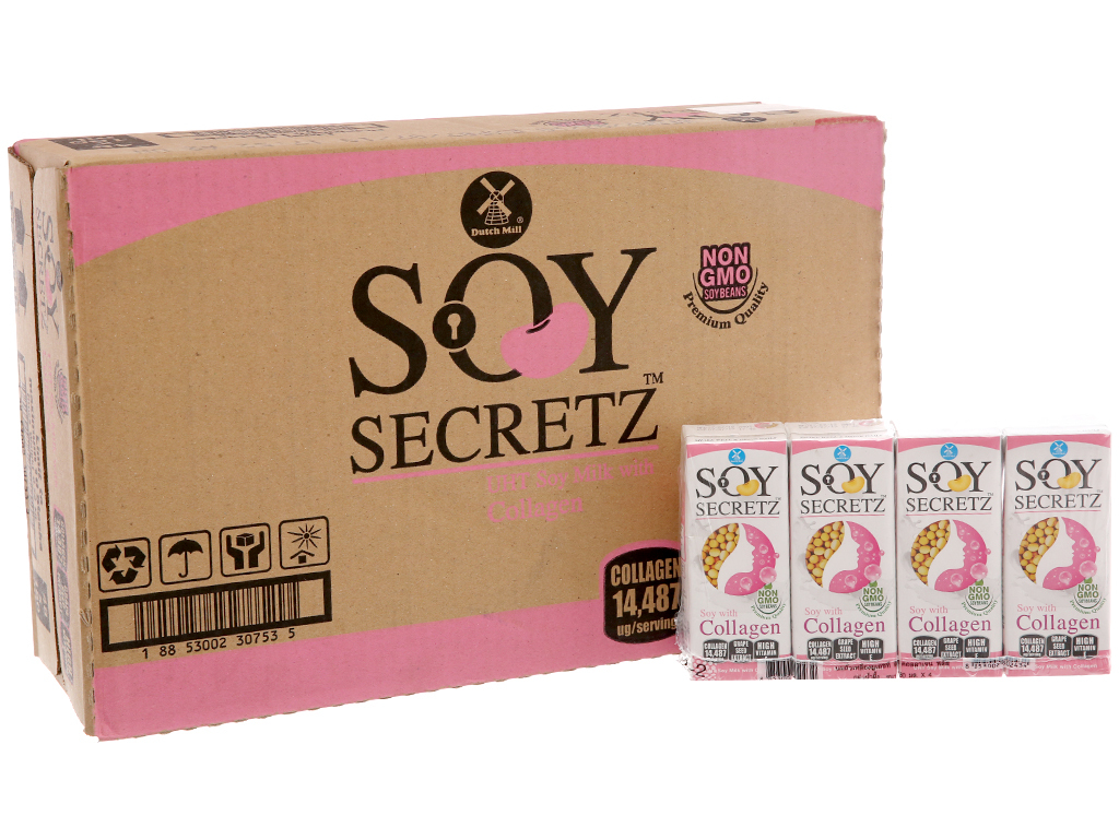 Thùng 48 hộp sữa đậu nành collagen Soy Secretz 180ml
