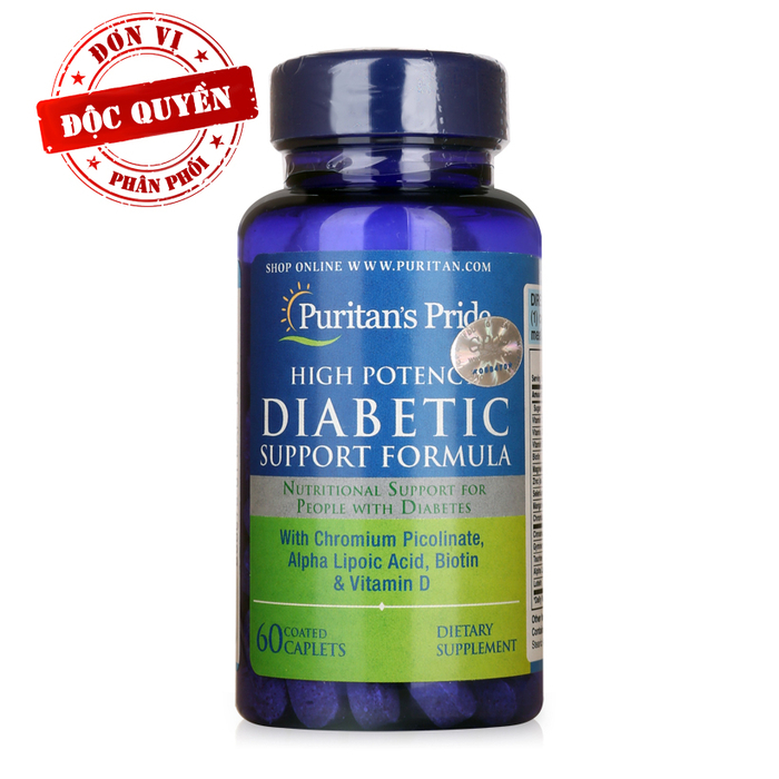 Viên bổ sung Vitamin cho người tiểu đường Puritan’s Pride Diabetic Support Formula 60 viên