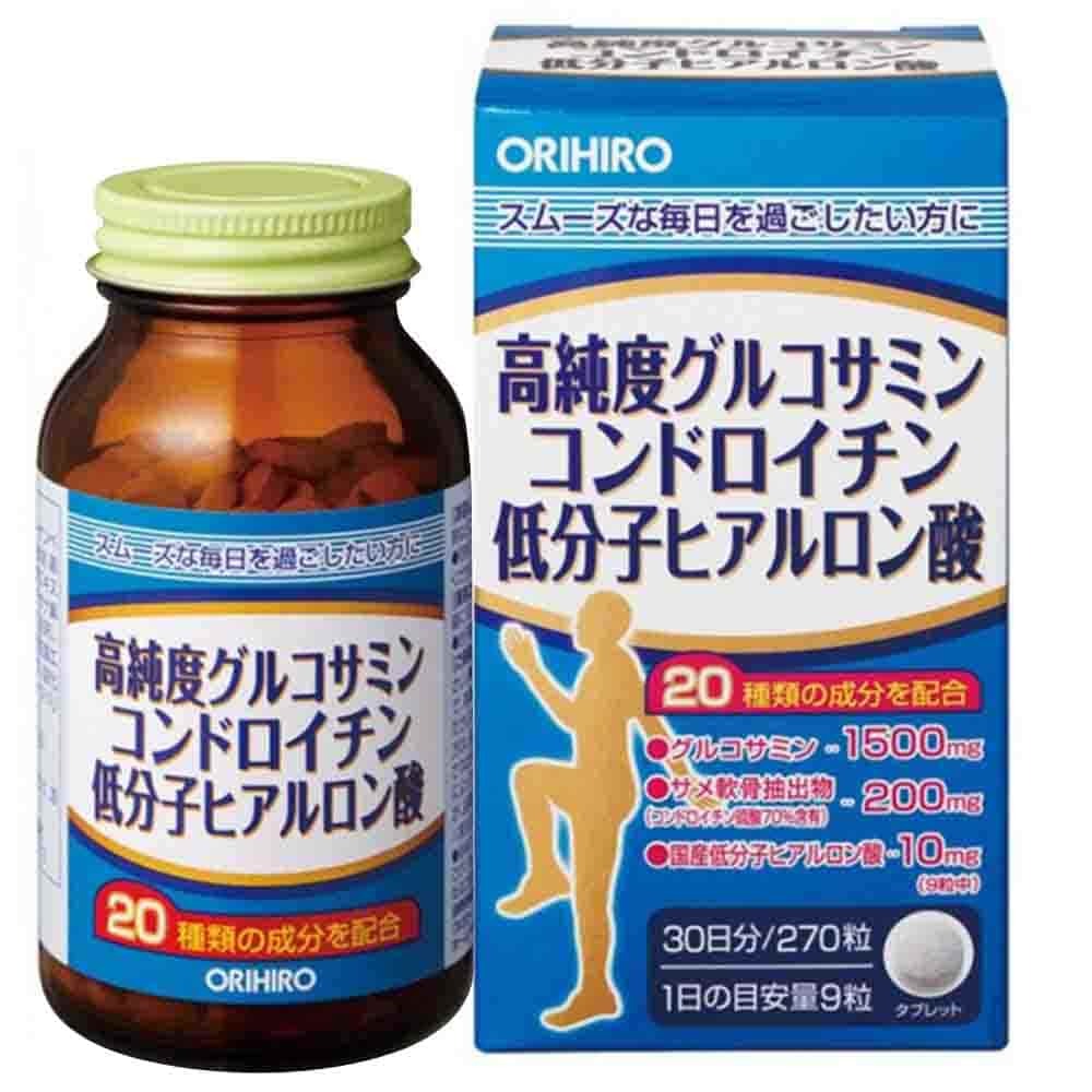 Viên uống bổ xương khớp Orihiro Glucosamine Chondroitin Hyaluronic Acid 270 viên