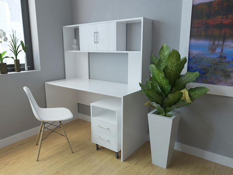 Bàn học đẹp màu trắng