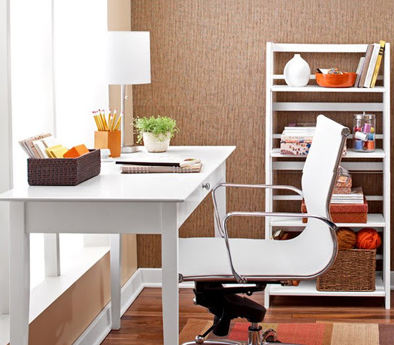  Bàn học trắng mẫu đơn giản cho bé