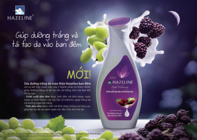 sữa dưỡng thể hazeline ban đêm
