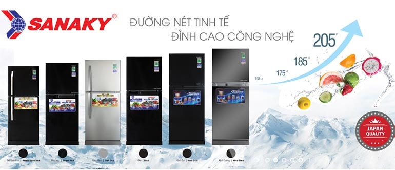 Tủ lạnh Sanaky đường nét tinh tế đỉnh cao công nghệ