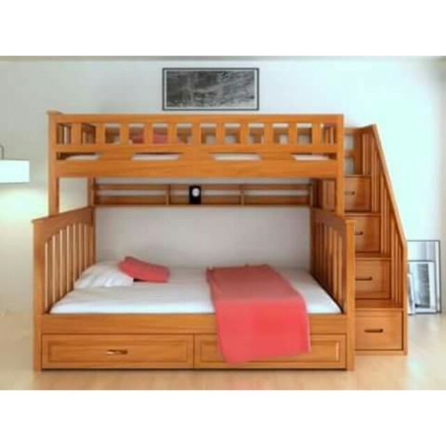 giường tầng gỗ sồi