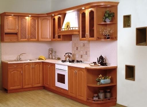 Tủ bếp bằng gỗ làm từ gỗ xoan đào