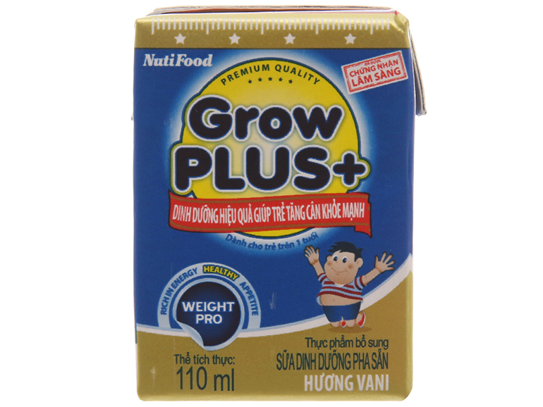 Sữa bột pha sẵn hương vani Grow Plus+ xanh