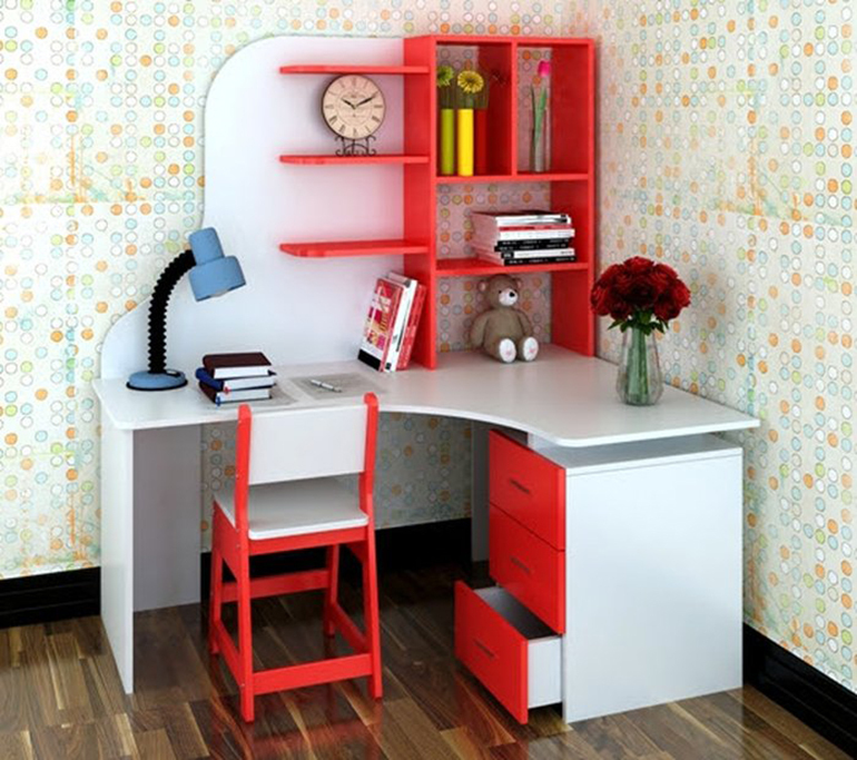 Bàn học chữ L gỗ công nghiệp