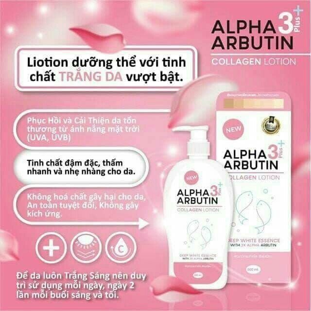 sữa dưỡng thể alpha arbutin