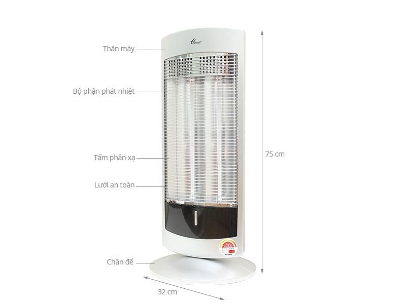 Máy sưởi ấm halogen Hanil EHV-1100