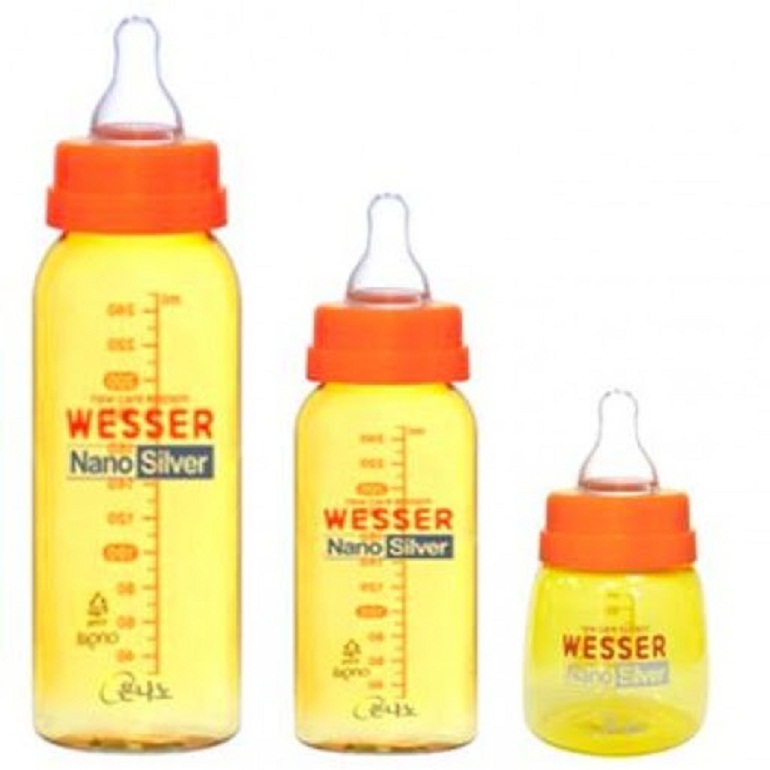 Bình sữa Wesser Nano Silver có nhiều dung tích khác nhau cho mẹ lựa chọn