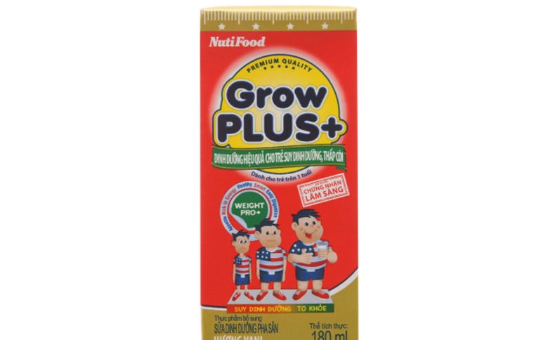 Sữa bột pha sẵn hương vani Grow Plus+ đỏ 