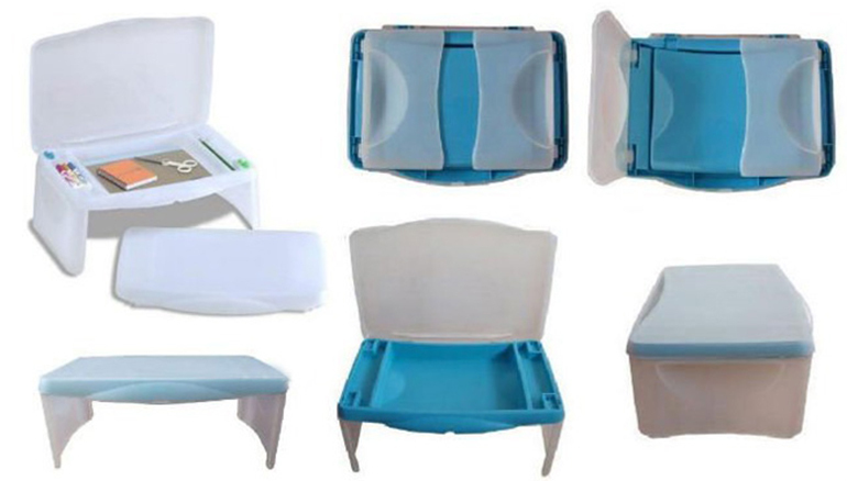 Bàn học đa năng cho bé gấp xếp có hộp đựng sách vở