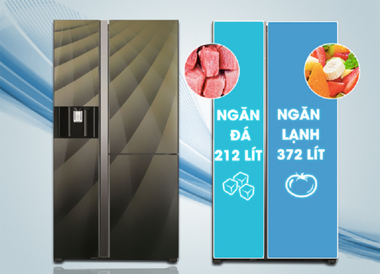 Tủ lạnh side by side Hitachi R-M700AGPGV4X